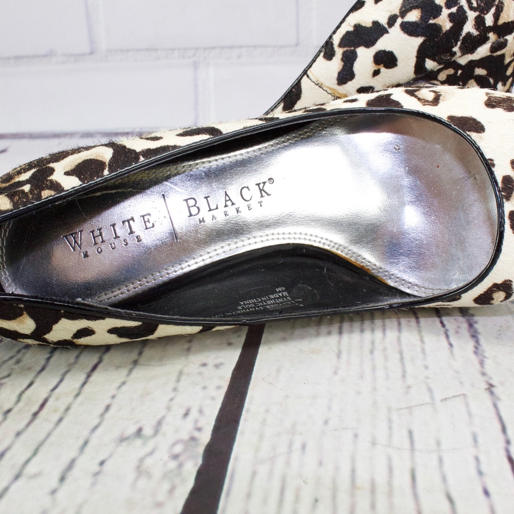 SALE! White House Black Market Leopard Fur Heels 6 - Picture 6 of 8